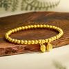 2026 Lotus Pod Lotus Heart Antique Antique Antique Two Worlds Happy Concentric Elastic Bracelet Golden Simple Girlfriend Bracelet