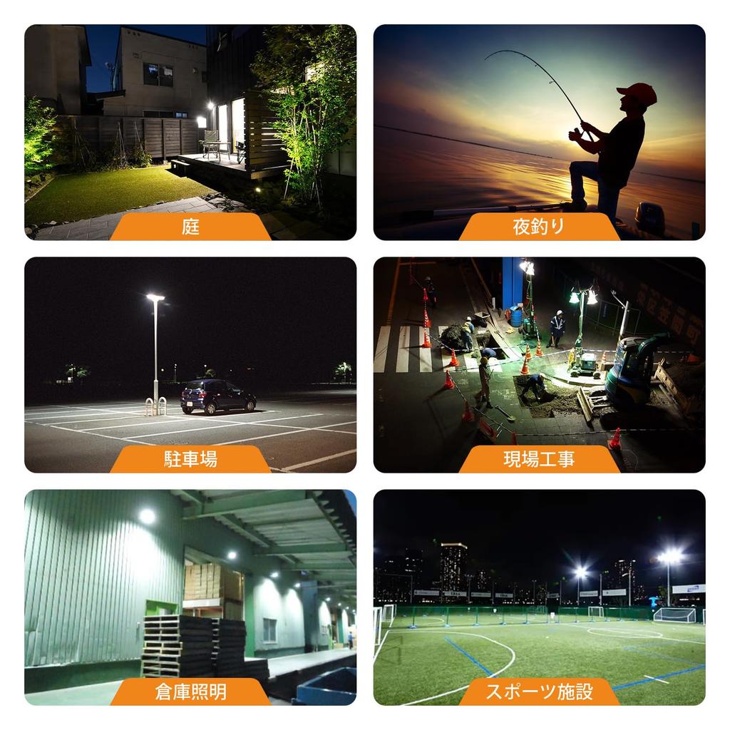 Kitazawa Shoji LED Floodlight Floodlight 100W Work Light LED 11000LM IP66 Waterproof Outdoor Light 100V Compatible High Brightness Energy Saving Wide