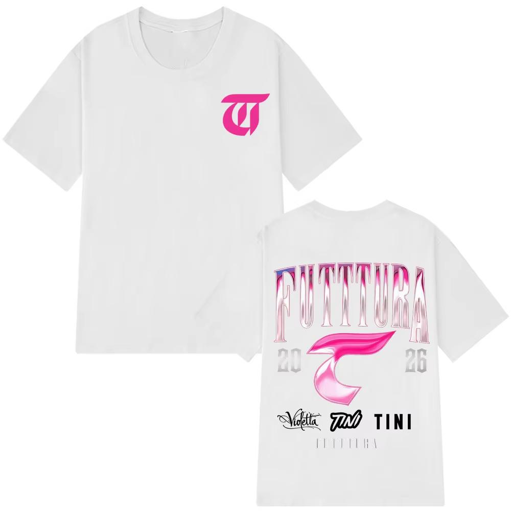 Singer TINI STOESSEL Futtura Album 2026 Tour Tshirt Men Women Fashion Aesthetic Tees pure Cotton Casual T Shirt Fan Gifts