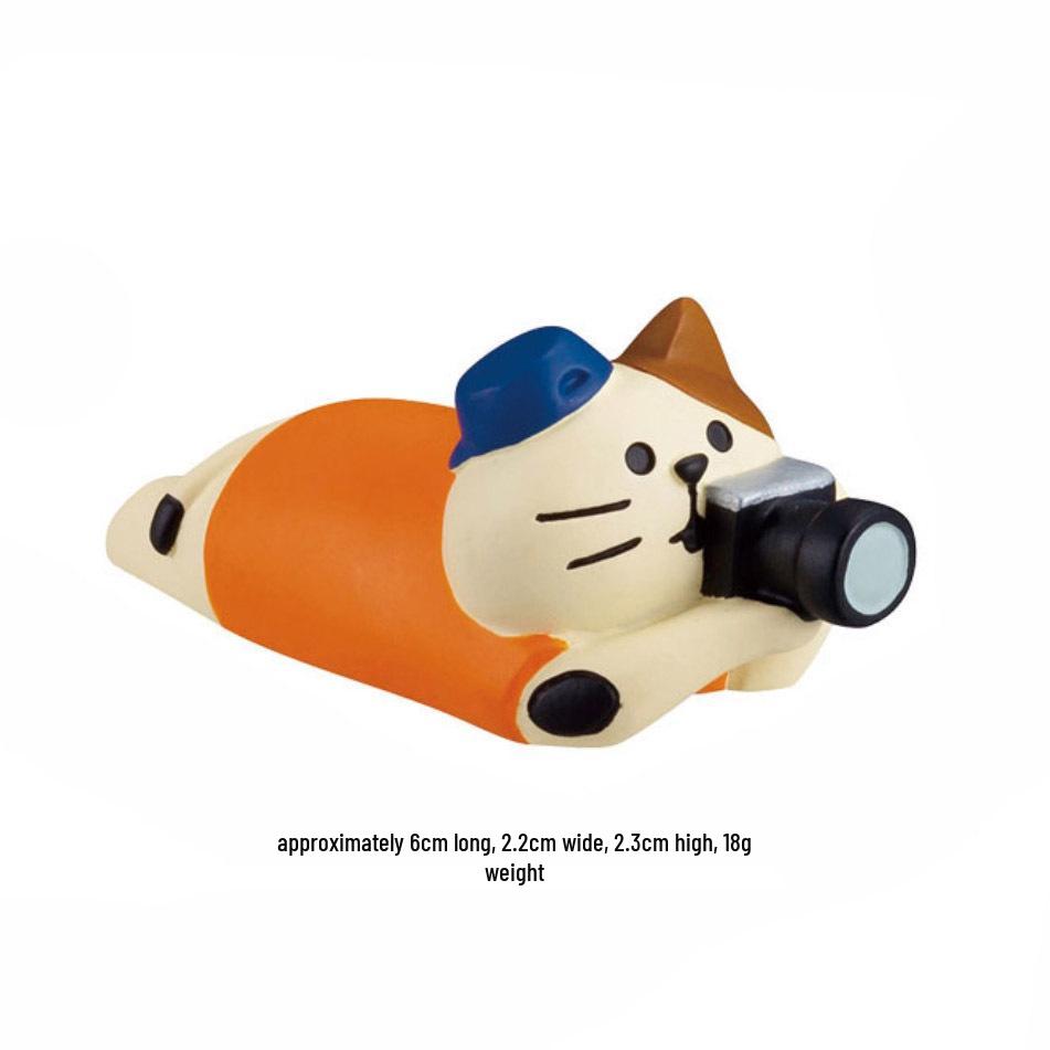 Japanese Cat Zakka Car Ornament - Cute Photo Decorative Mini Resin Craft