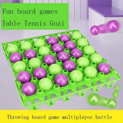 "Ping Pong Tic-Tac-Toe Game - Fun Parent-Child Interactive Toy, Party Challenge with Ball & Egg Tray!