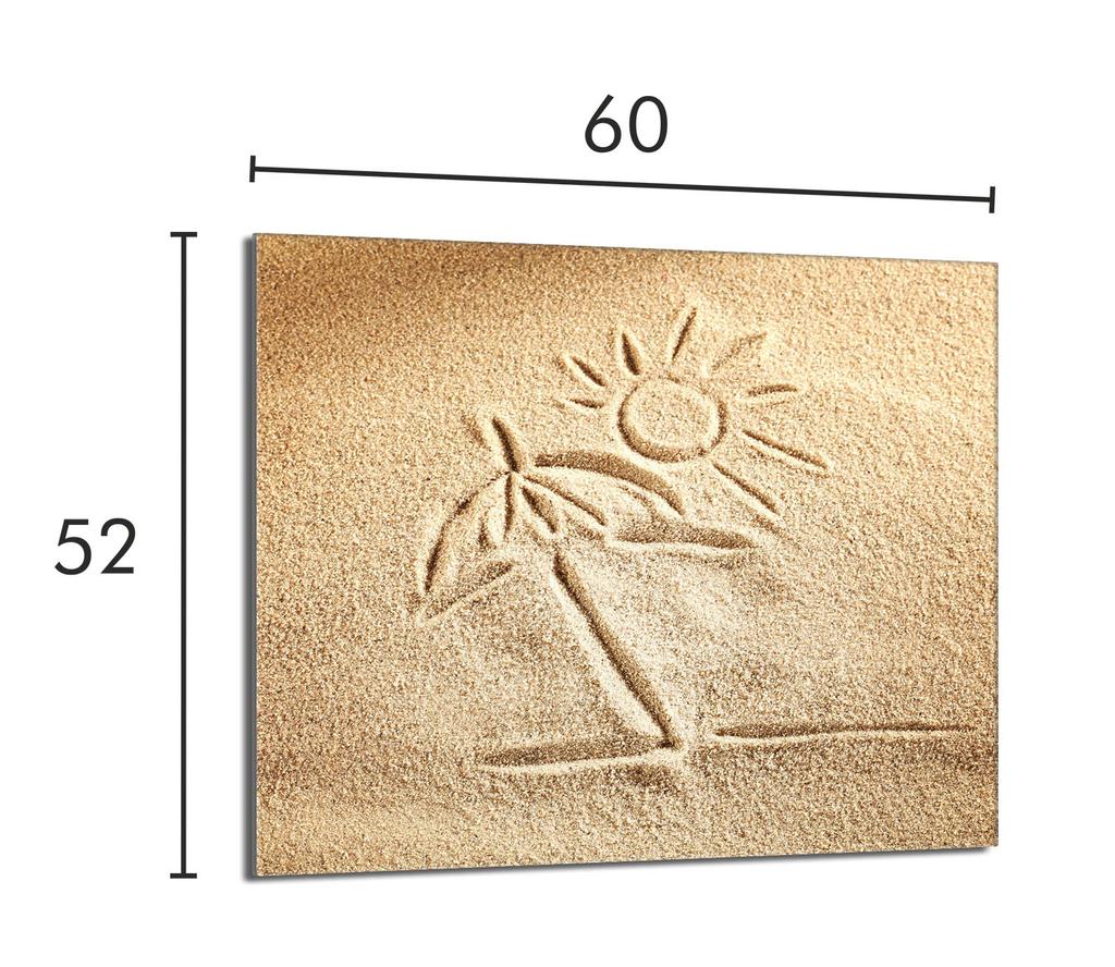 Glas-Kochfeld-Schutzplatte 60x52 Strand