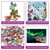 500/1000pcs Jigsaw Puzzle Suitable for & Families - Challenging Rectangular Brain with Red Flowers, Wild Fields Landscape, Sunset Hues & Golden Dome -