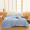 songlibin Waffle Towel Skin Summer Air Conditioning Knee Light Blue Blanket, Semi-Double, Blanket, Large, Summer, 100% Cotton, Washable, Blanket,