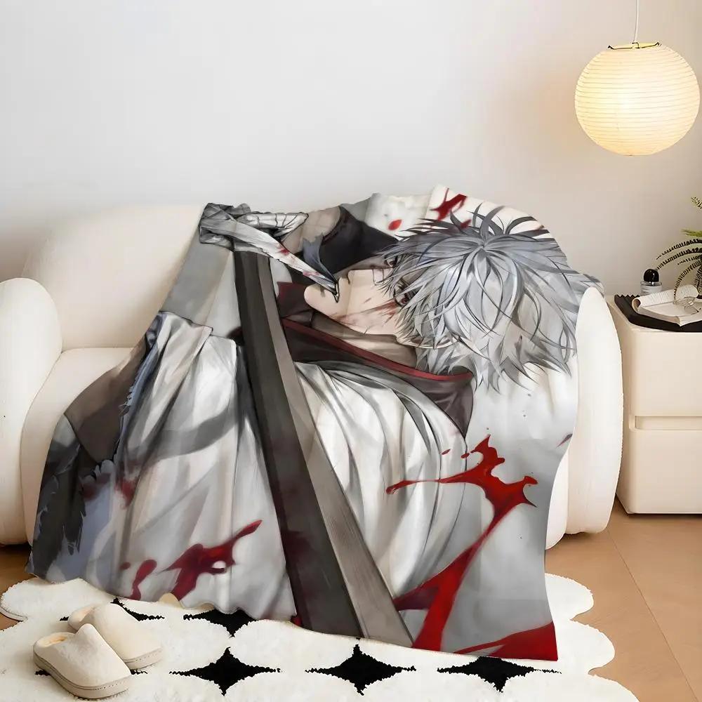 Anime Gg-Gintama-Aa Throw Flannel Throw Blanket, Lightweight Cozy, Durable Washable Cute Cool