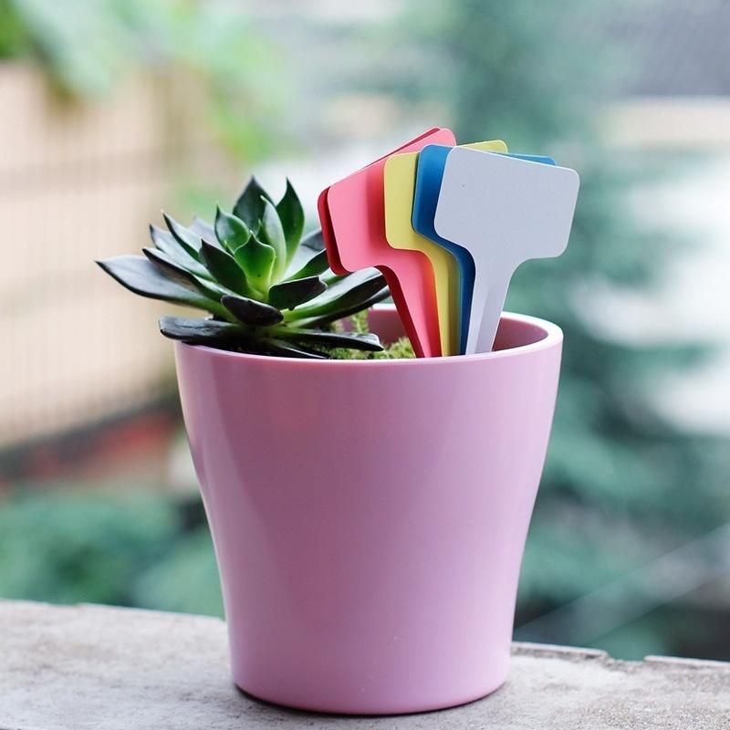 20/100 Pcs Garden Supplies Plastic Plant T-type Tags Markers Nursery Garden Labels Decoration(6cm *10cm)