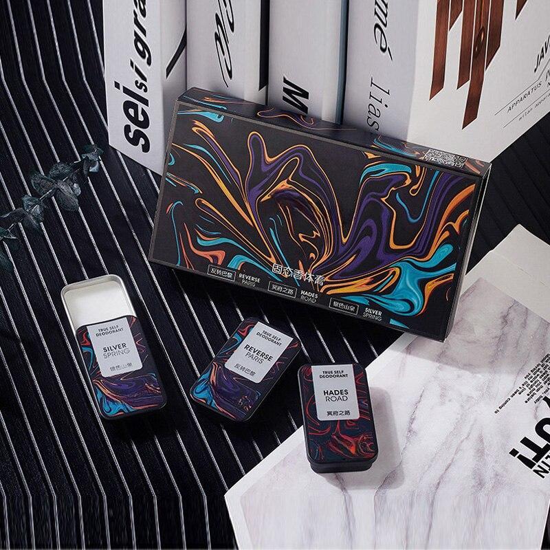 Neutral Perfume Fresh and Deodorizing Solid Balm for Men and Women Portable Fragrance Long-lasting Solid Perfume Cream Set Deodorant