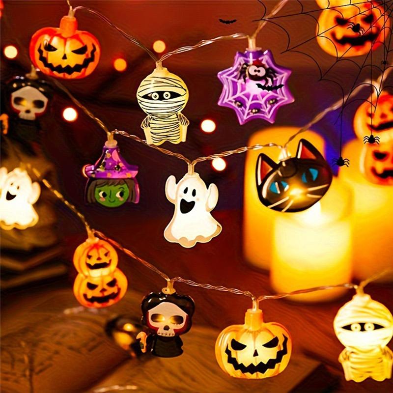 ABUL-For Home Decoration Halloween Luminous Hanging Lamp Ghost Witch Cat Spider Web Design For Home Festival Party Decorations