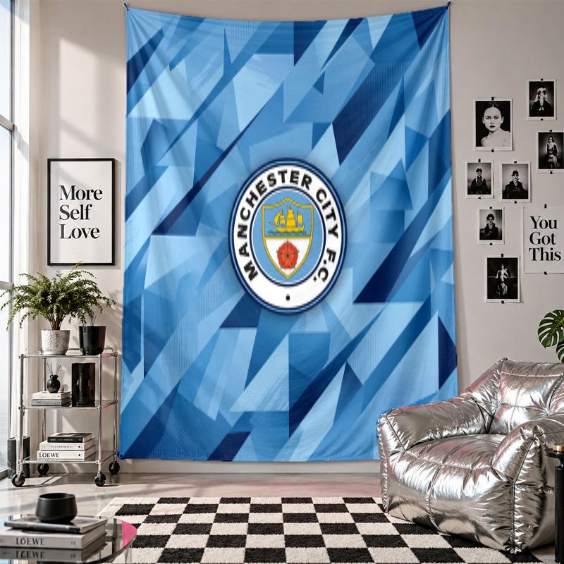 Manchester City Wall Tapestry Home Decor Wall Hanging Cloth for Bedroom Living Room Background