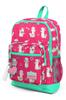 Coral High Kids Neon Coral Water Green Alpaka gemusterter Schulrucksack mit vier Fächern 23466