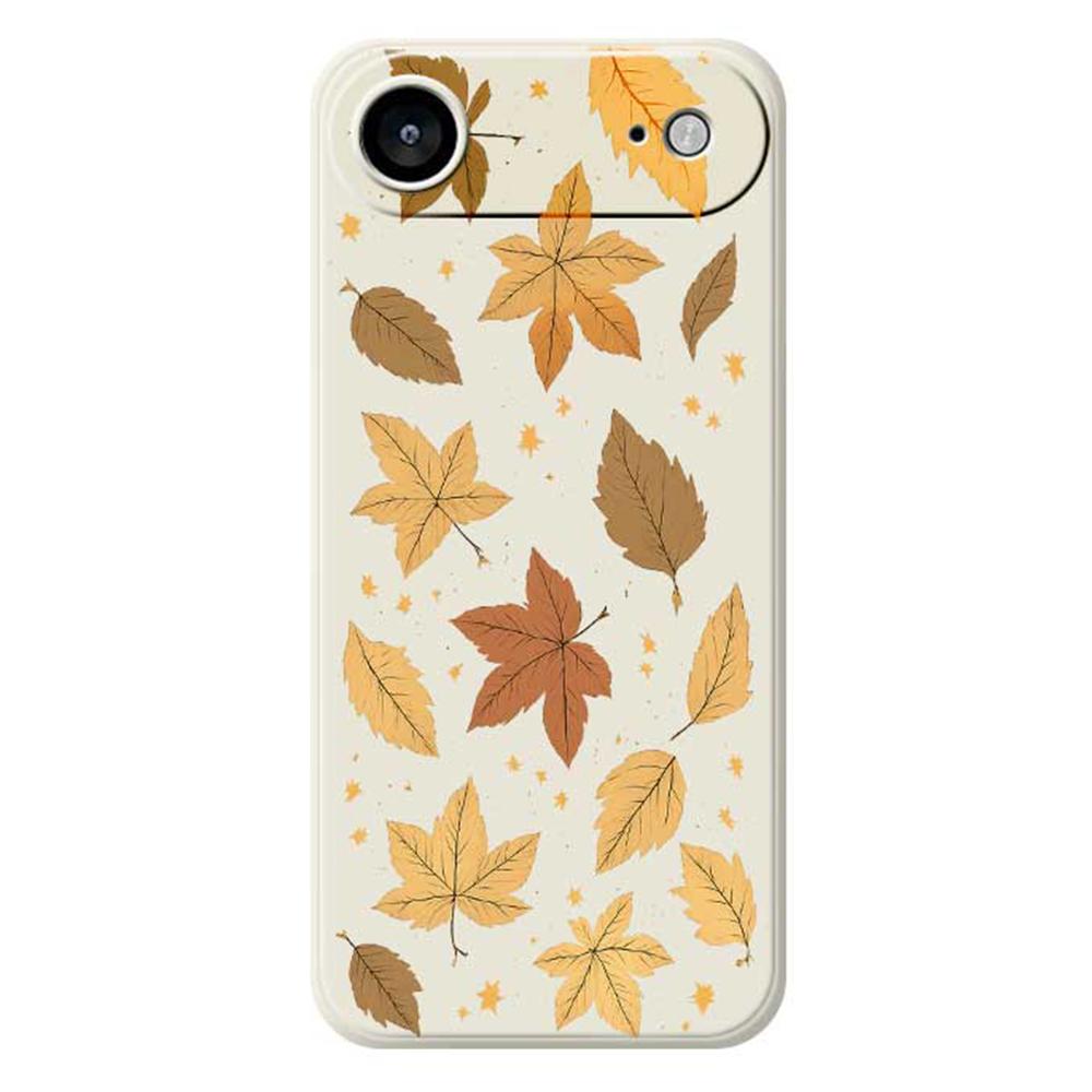 For iPhone 17 Air Case Maple Leaves Pattern Printing Straight Edge TPU Phone Back Cover