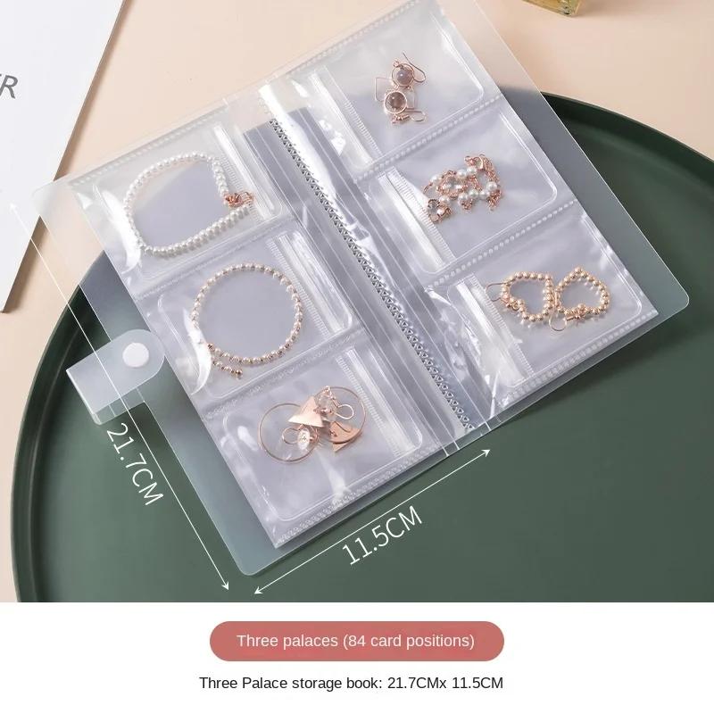 Antioxidations Schmuckaufbewahrungsalben Desktop Schubladen Organizer BoxenTransparent Halskette Armband Ring Buchhalter Schmuckbeutel