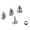 20 Sets Carbon Steel T Slot Drop-in Bolt Silver Hammer Head T-Bolt for 30 Series Aluminum Profile