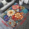 Beautiful Flower Print Mat - Floral Art Rug for Living Room, Nursery & Bedroom, Machine Washable Outdoor Garden Decor Carpet