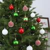 6cm Christmas Balls Set 24Pcs Electroplated Glitter Ornaments Xmas Tree Decor