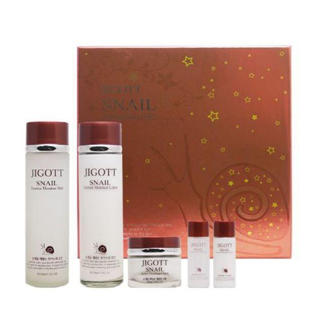 Jigott FLMPFMTA Cosmetic Set Snail Basic Cosmetics Skin Lotion 3-piece set