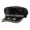 Stylish Punk Baseball Hat Metal Studs Breathable Cotton Adjustable For Music Festivals And Summer Outings