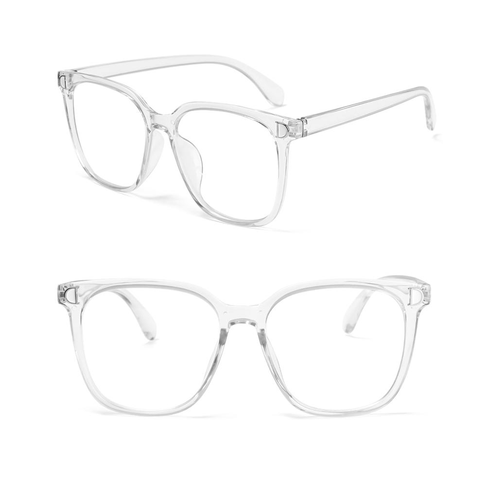 1PC New Women Men Oversized Anti Blue Light Glasses Transparent Frame Motorcycle Goggles Fashion Eyeglasses Anti Radiation Glass