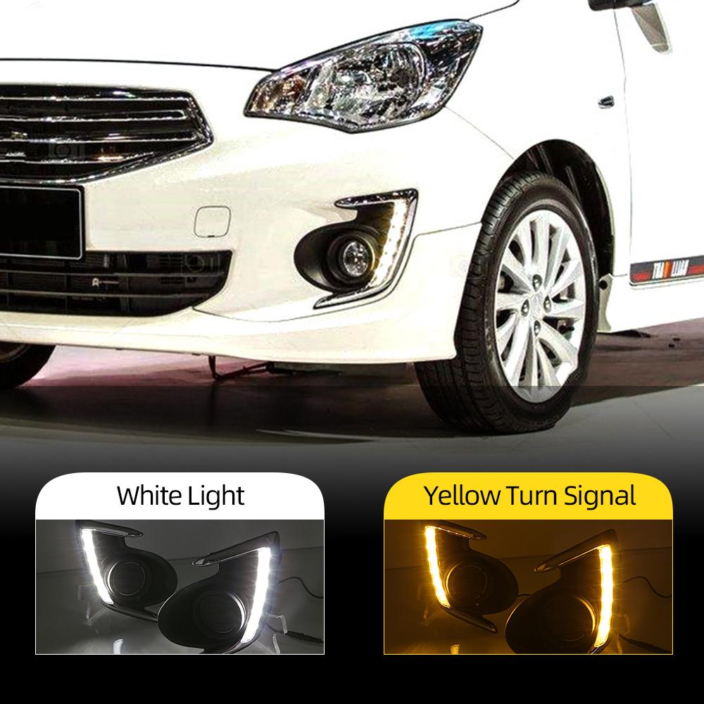 Buy 2Pcs DRL For Mitsubishi Attrage Mirage G4 2012 2013 2014 2015 2016