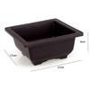 1 stk Plast Blomsterpotte Balkong Firkantet Blomsterpotte Blomster Bonsai Bowl Barnehagepotte Blomsterpotte Imitert rektangel barnehagebasseng