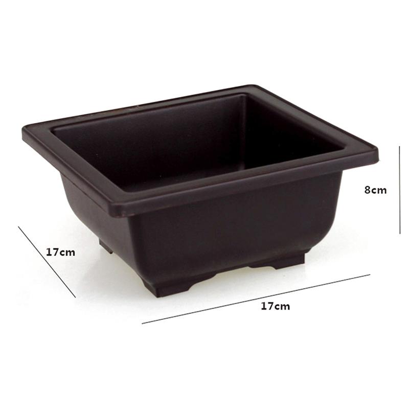 1 stk Plast Blomsterpotte Balkong Firkantet Blomsterpotte Blomster Bonsai Bowl Barnehagepotte Blomsterpotte Imitert rektangel barnehagebasseng