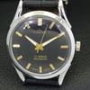 SWISS VINTAGE HAND-WINDING MENS REFURBISHED BLACK COLOR DIAL WATCH a701049-5 R205a-a701049