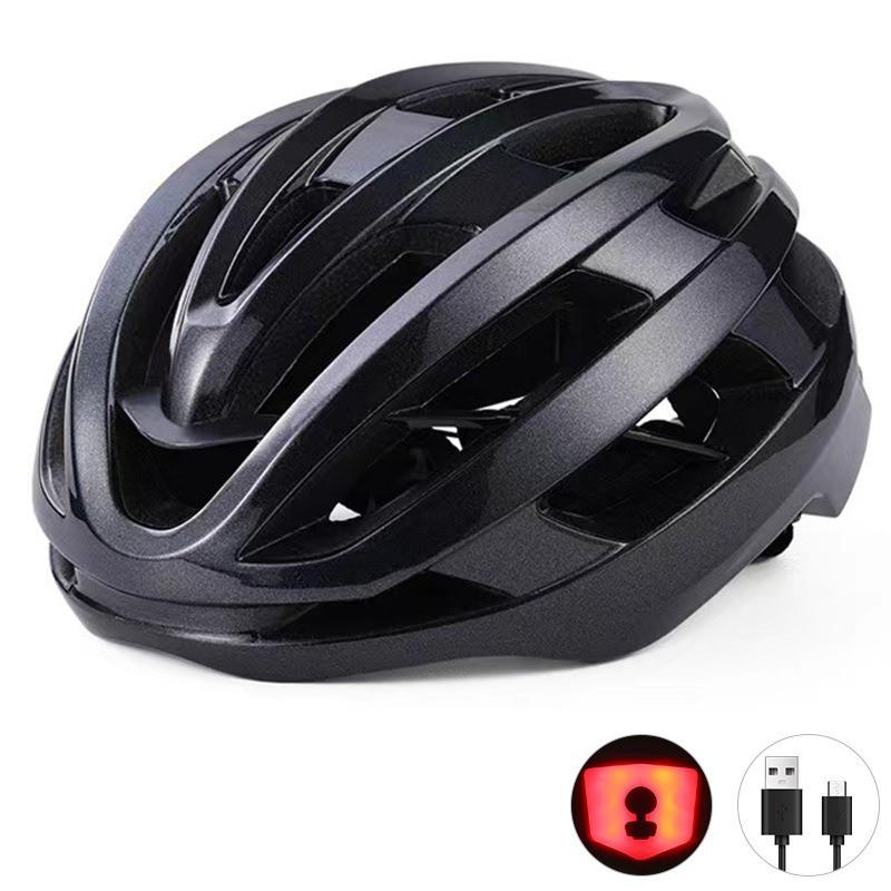 Unisex Cycling Helmet Mountain Road Bikes Integrated Spine Design Full Molded EPSPC Shell With Rear LED Light