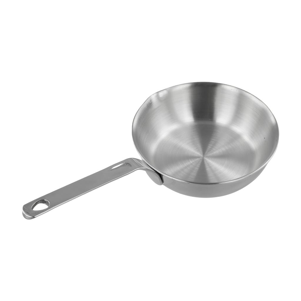 Small Skillet Egg Pan 316 Stainless Steel Sauce Pan for Butter and Frying