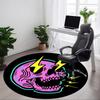 1pc Skull Lightning Office Round Area Rug,  Mat Suitable For Office, Under Office Chairs Bedroom Living Room Home Decor, Room Deco