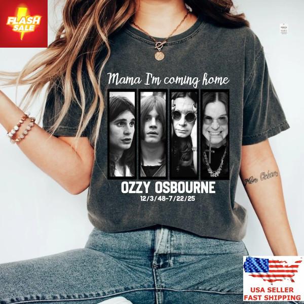 

New Apparel Ozzy Osbourne Memorial T-Shirt Mama I’m Coming Home Tribute Tee Unisex T-Shirt L