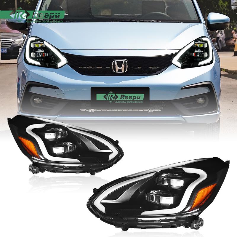 

GT Style LED DRL Headlight Assembly with Flowing Turn Signal for 21-24 Honda Fit 2 pieces/set