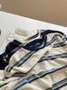 Women's Retro Color Block Stripe Long Sleeve T-shirt, Autumn Loose Fit, Casual Sun Protection Top