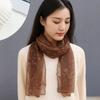 Breathable Spring Silk Scarf Polyester Lace Thin Headscarf Fashion Long Hijab Scarf  Women
