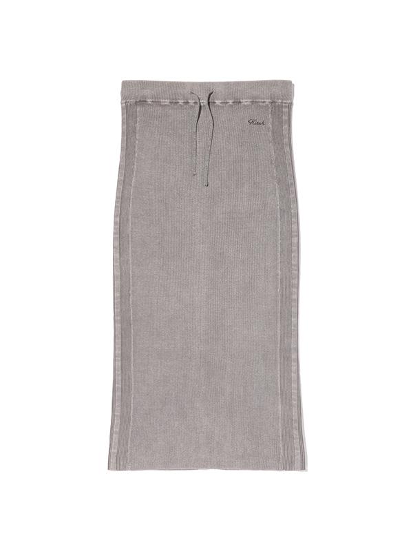 Kirsh Pigment-Dyed Knit Long Skirt [Charcoal]