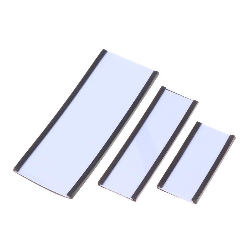 20/30/50 Stück Magnetischer C-Kanal-Etikettenhalter Weiße Papierkarten Verstellbare Schutzfolie Kleckerfrei Starker Magnet