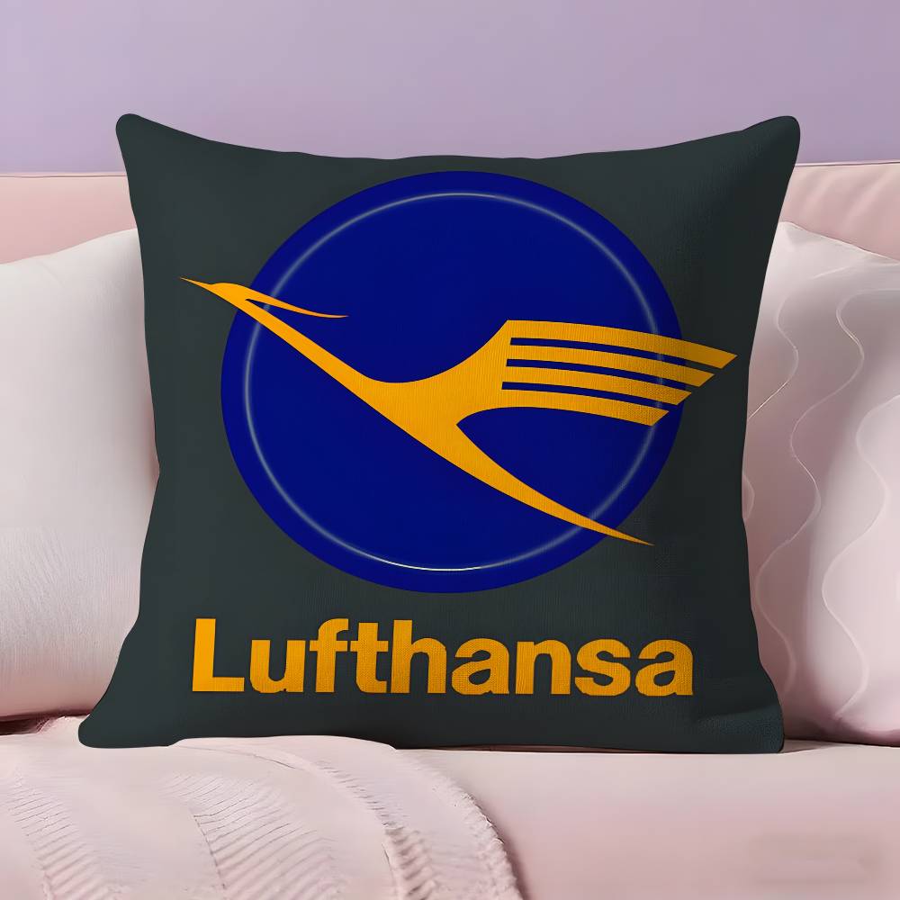 L-Lufthansa German Airlines Pillow Case Pillowcase Ultra Soft Skin Friendly Fabric Cloud Like Comfort & Concealed Zipper