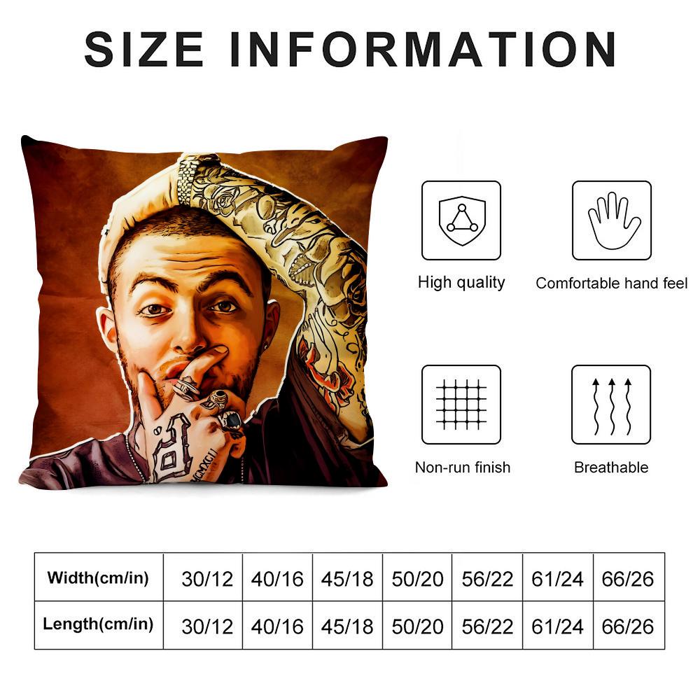 M-Mac Millerr Rapper Cushion Cover Pillowcase Ultra Soft Skin Friendly Fabric Cloud Like Comfort & Concealed Zipper