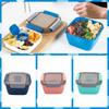 1100ml 1500ml Lunch Box Plastic Square Salad Box Portable   Fruit  Salad