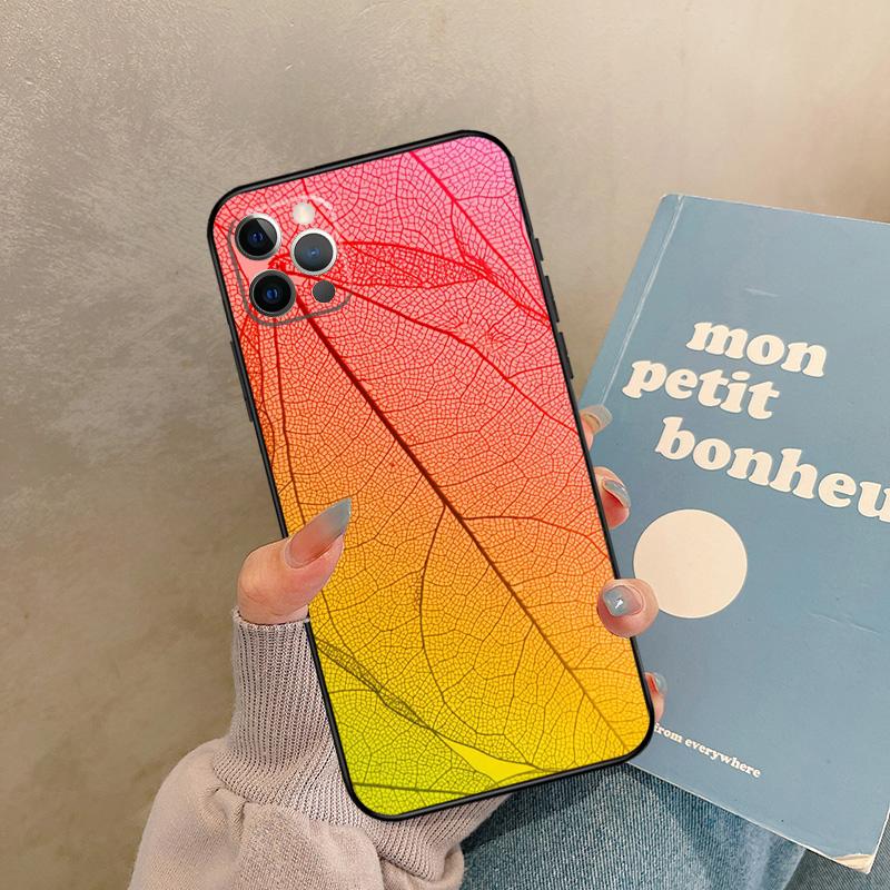 Colorful Leaves Case For iPhone 17 Air 13 16 15 11 12 14 Pro Max 13 mini XR 15 16 Plus 16e Back Cover Shell