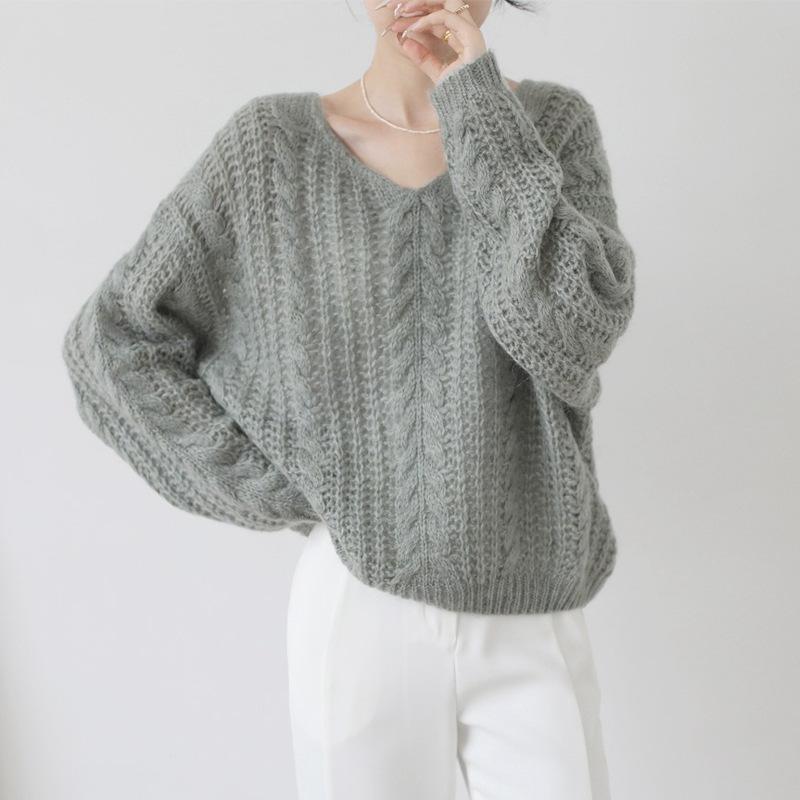 Women And Relaxed Pullover Sweater For Women Loose Top One Size серый 1490₽