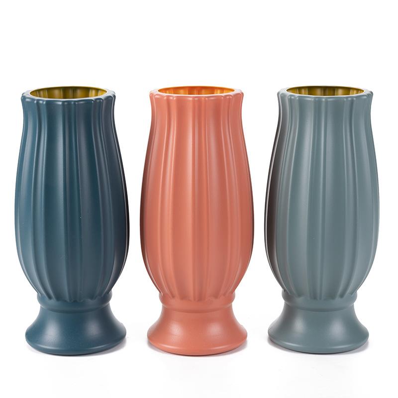 European Style Minimalist Roman Plastic Vase For Home Dining Table Decoration Small Floral Arrangements Accessories Not Fragile