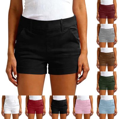Women's Fashionable Casual -Color Shorts With Pockets