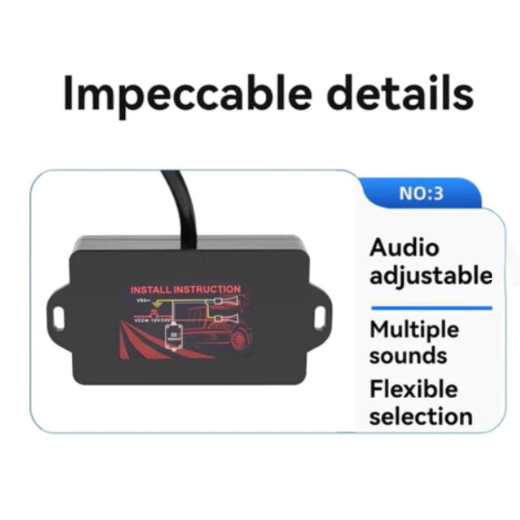 Car Horn Controller - 12 Volt Horn Controller, 25 Tone Electric Horn Control Box,