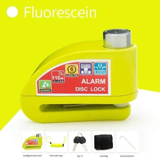 Мотоциклетный велосипедный замок, сигнализация, защитная защита, навесной замок, диск из алюминиевого сплава, противоугонное напоминание, веревочный замок, сумка, аксессуары для мотоцикла