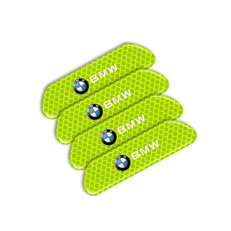 CAI1 2025 New For BMW Car 4PCS Car Reflective Strips Warning Stickers Car Styling For BMW M E46 E90 E60 F10 F30 F20 E39 E36 X5 E70 F2