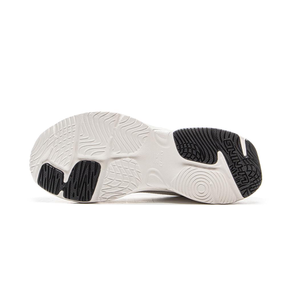 Li Ning Meteor 2K Klassisk Mode Mångsidig Retro Bekväm Halkfri Slitstark Andningsbar Låg Topp Pappa Skor Dam Sneaker Vit Grå AGCV114-4