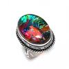 Natural Dicorich Glass Gemstone Handmade 925 Steling Silver Ring Size 8 F2y67
