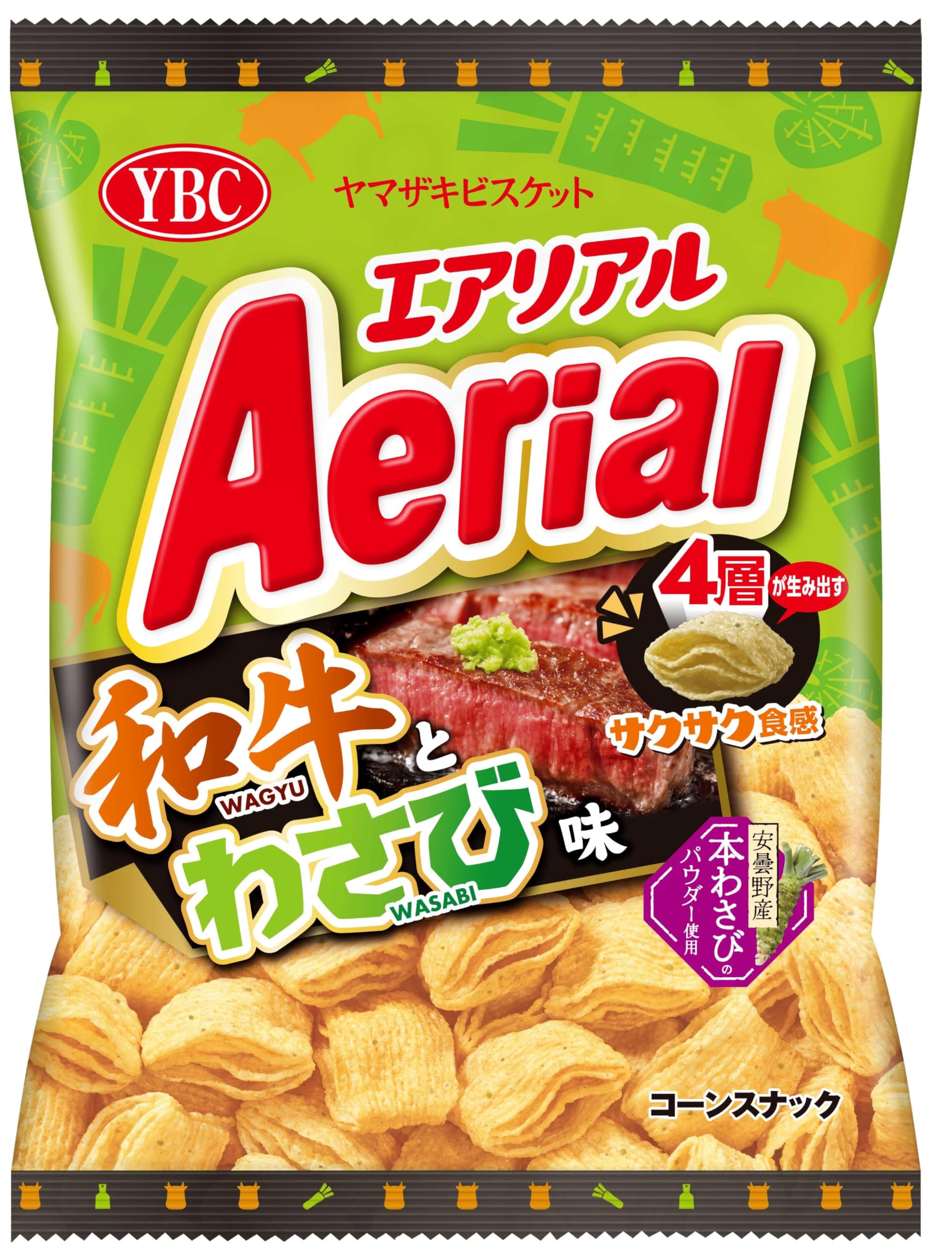 

YBC Aerial Wagyu and Wasabi 65g x 12 bags Flavor,