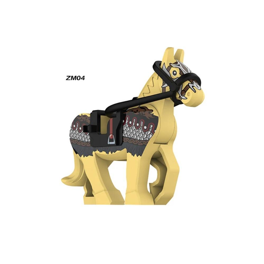 Military Building Blocks Solider Figures Mount War Horse Saddle Reins Adults Children Gifts Toys Animal Accessories Equipments