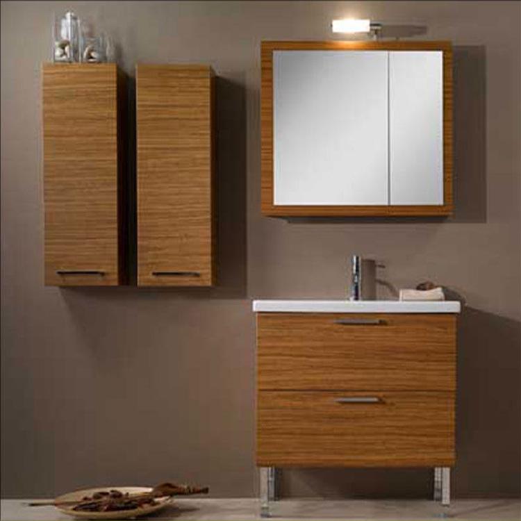 European-Style Floor-Standing Bathroom Vanity with PVC/Wood Veneer Finish